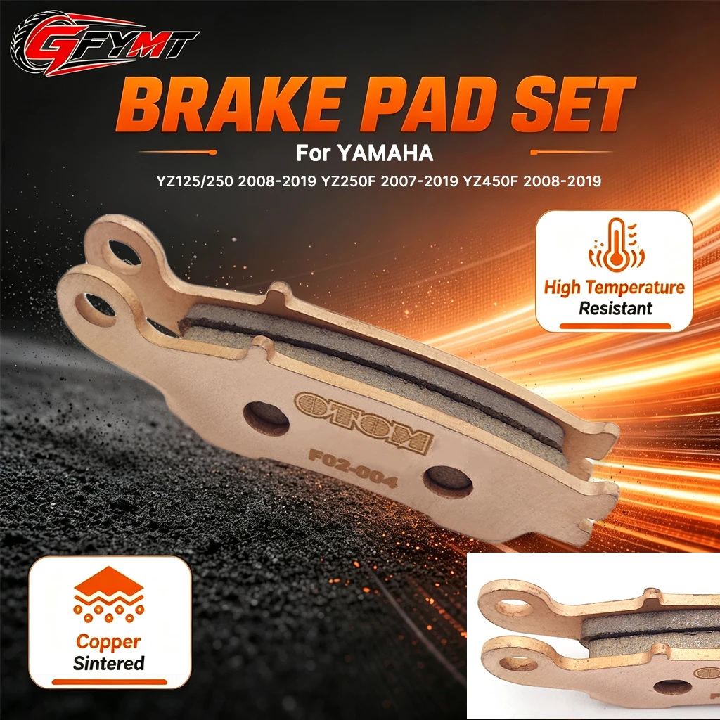 Pastillas de freno delanteras y traseras para motocicleta F02 R02, zapatas de freno de cobre sinterizado para YAMAHA YZ WR 03-19 KAWASAKI KX250 KLX450R SUZUKI