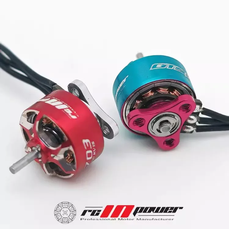 Rcinpower Gts V3 0703 23000kv 27000kv 모터, 더블 볼 베어링 마이크로 브러시리스 모터, Rc Fpv 레이싱 드론용, 4 개