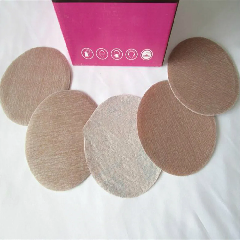 10 Pcs 5นิ้ว125มม.กลับ Flocked Air Abrasive Disc 80-1500กระดาษทรายกรวด Flocked Self-Adhesive แห้งขัดกระดาษทรายสำหรับรถยนต์
