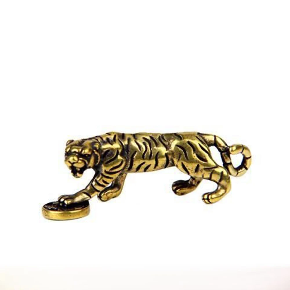 High Quality Desk Decoration Car Ornaments Copper Miniatures Figurines Key Pendant Keychain Accessories Bull Ornament Sculpture