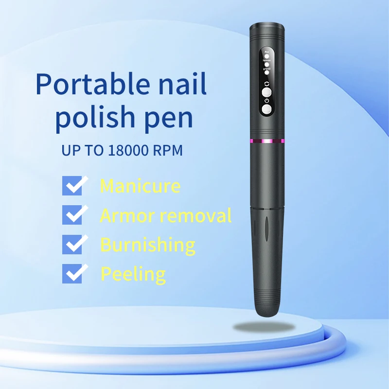 Perceuse à ongles électrique pour manucure, polisseuse sans fil, mini perceuse, aste, portable, fournitures de styliste