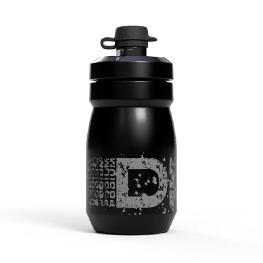 

Mountain bike mud cap water bottle for off-road use, durable plastic construction, black color, easy-squeeze design for one-han