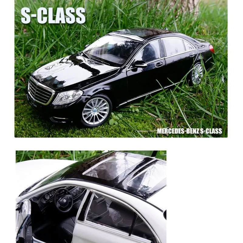 WELLY 1:24 Mercedes Benz S-Class Classical Diecast Car Metal Alloy Model Car Toys for Children Toy Gift Collection B47