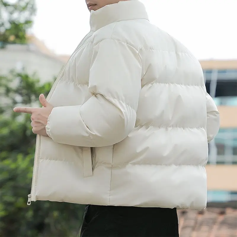 

​Youthful Winter Coat for Men Thickened Cotton Padded Jacket with Trendy Design Versatile Warm​