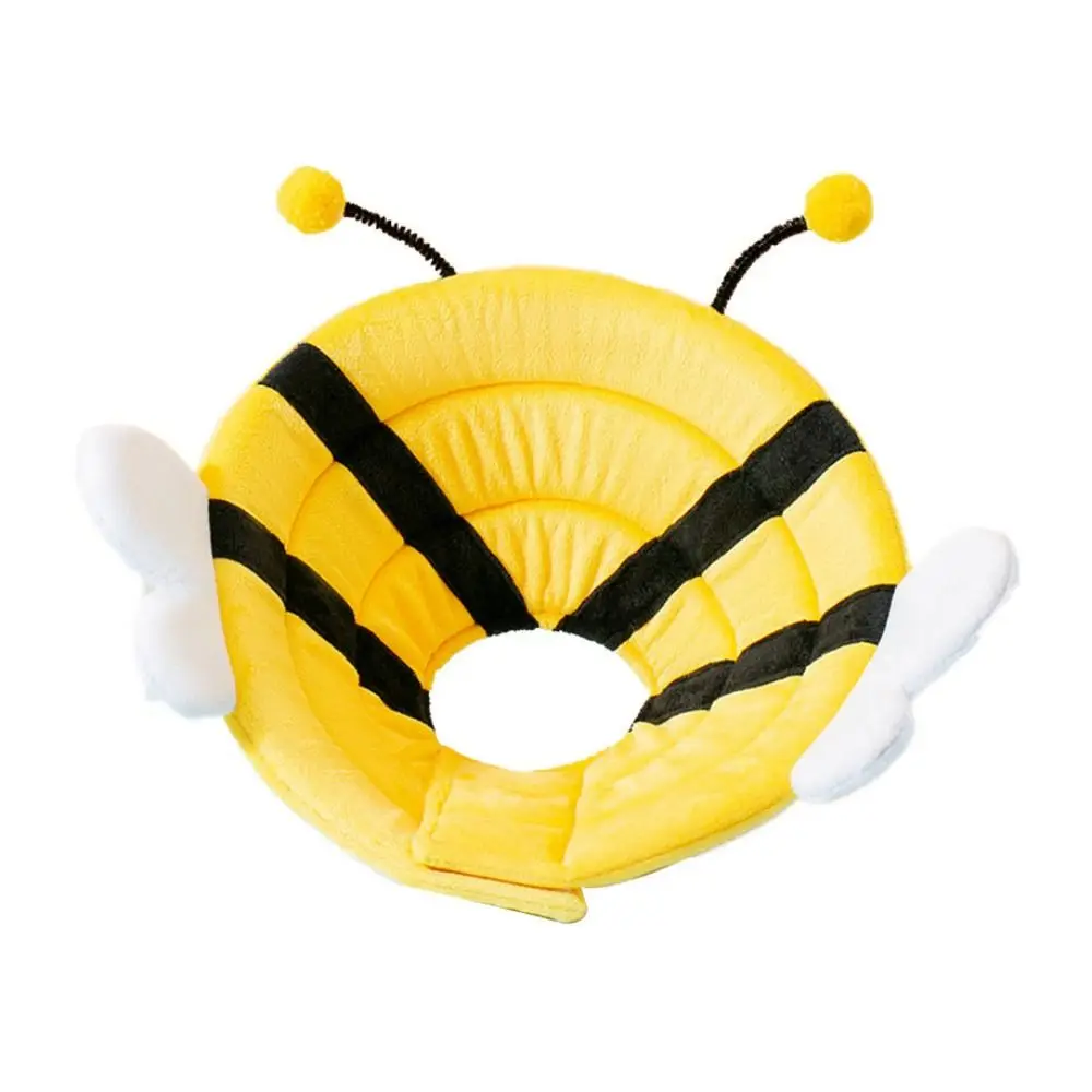 

Soft Bee Shape Cat Recovery Collar Adjustable Anti-licking Cat Elizabethan Collar Dinosaur/Bee/Carrot Shape Cotton