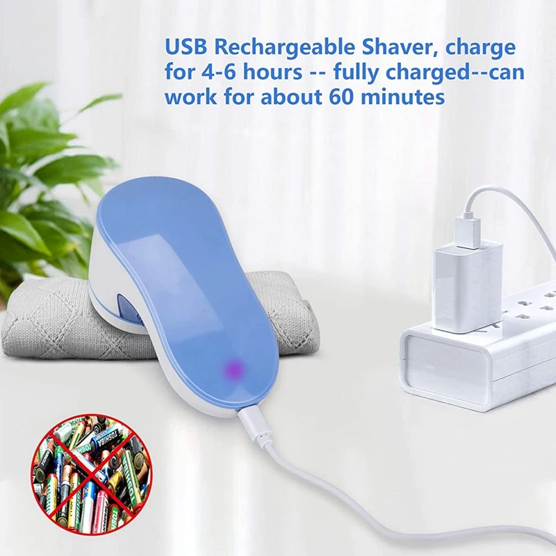 Removedor de pelusa eléctrico, removedor de pelusa de tela, removedor de bolas de ropa, removedor de pelusa recargable con Cable de carga USB