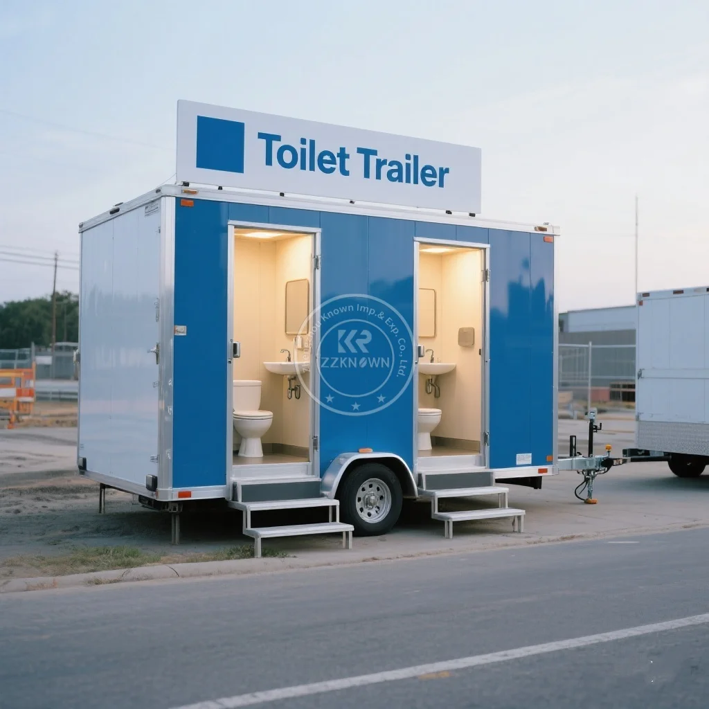 

Luxury Restroom Toilets and Shower Outdoor Bathroom Trailer Toilet Mobile Portable Toilet Trailer with Baby Diaper Changing