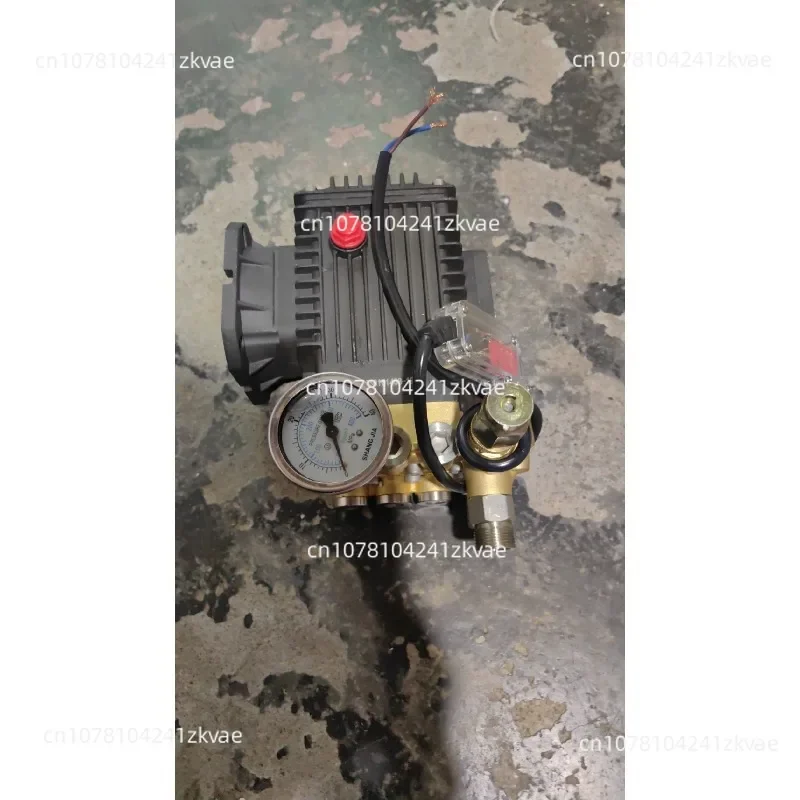 1408 Pure Copper Pump Assembly 220V Commercial Ultra-high Pressure Cleaner Automatic Start Stop Plunger Car Wash Pump Head