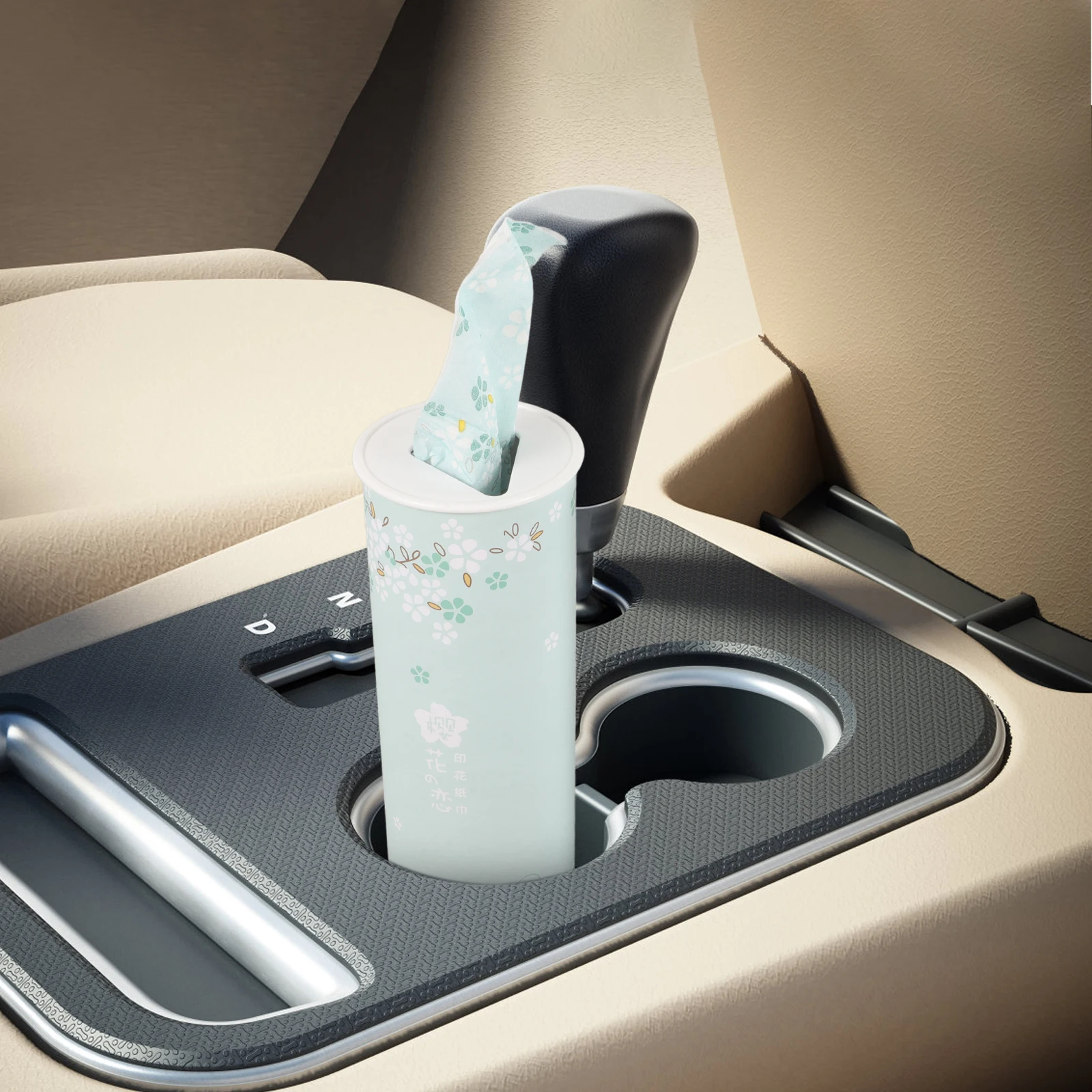

3 Pcs Car Tissue Cylinder Box 40 Count Cute Print Tissues for Car Home Office Cup Holder Portable Wipes Travel Paper Thick