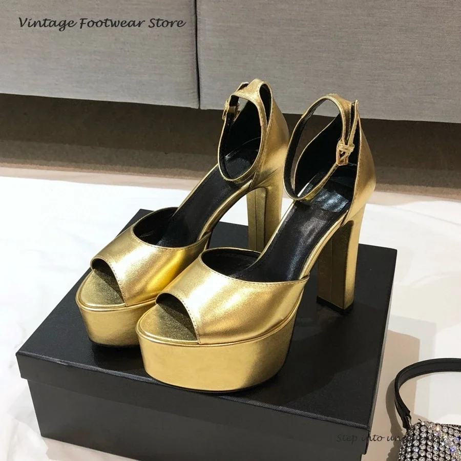 Vintage Peep Toe Pl… - image