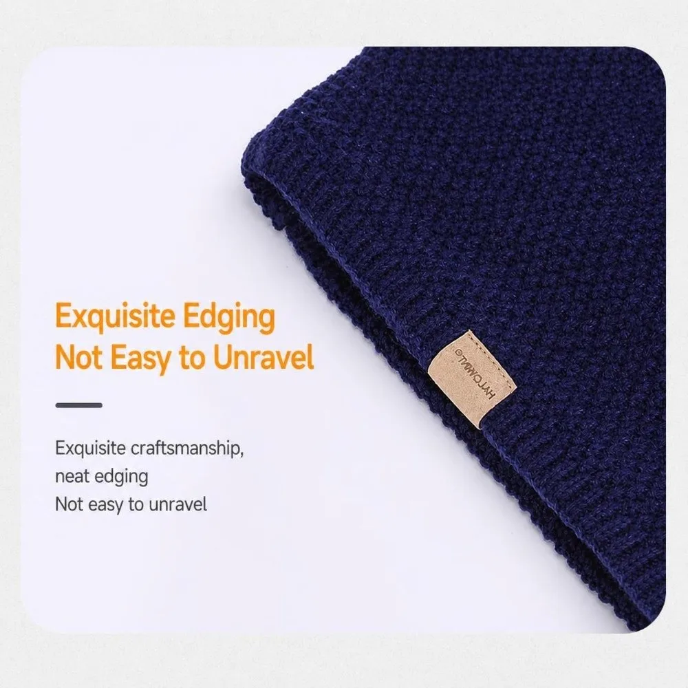 Comfortable Lined Neck Gaiter Thermal Warm Stretchy Circle Scarf Thick Knit Soft Windproof Scarf Cold Weather