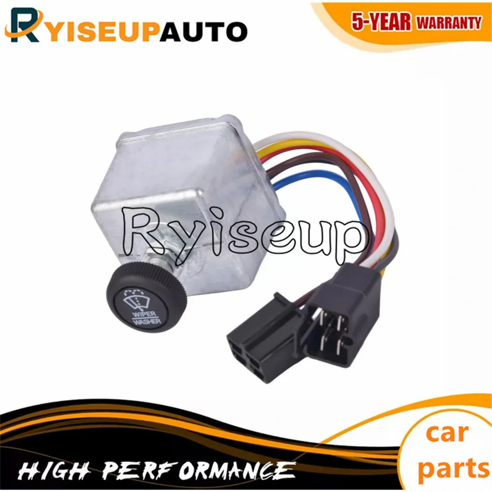 75600-26 NUEVO interruptor de limpiaparabrisas con perilla compatible con Peterbilt 220 378 379 387 Control de interruptor de limpiaparabrisas de perilla de 6 conductores 577.75633 7560026