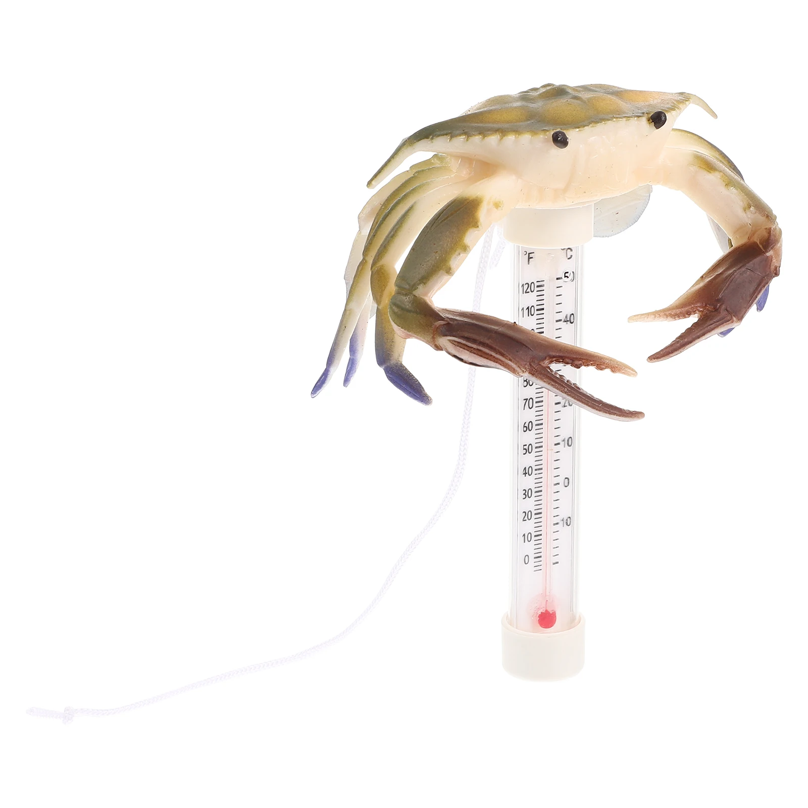 

Crab Pool Thermometer Floating Water Temperature Gauge for Swimming Bath Fish Tank Decor Party Supplies Summer