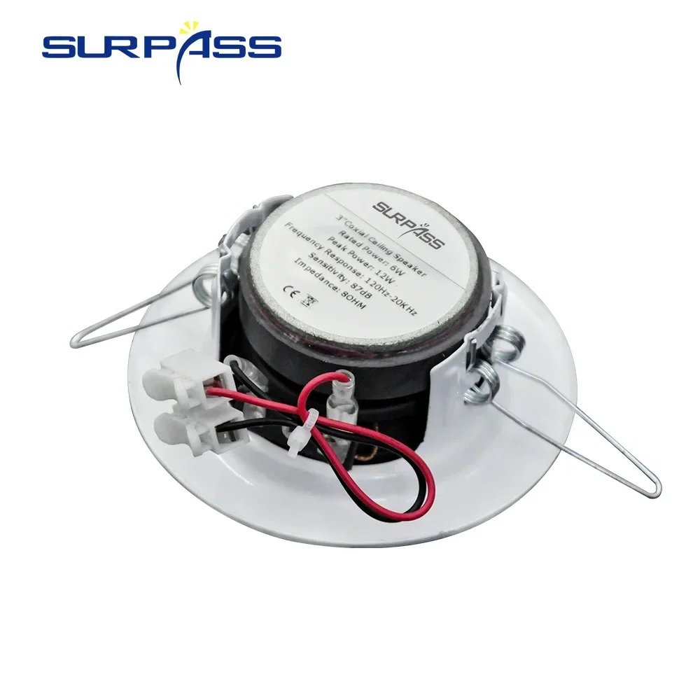 Melhores alto-falantes de chifre de teto à prova de umidade mini na parede alto-falante 3 Polegada telhado chifre áudio para casa sistema de música de fundo