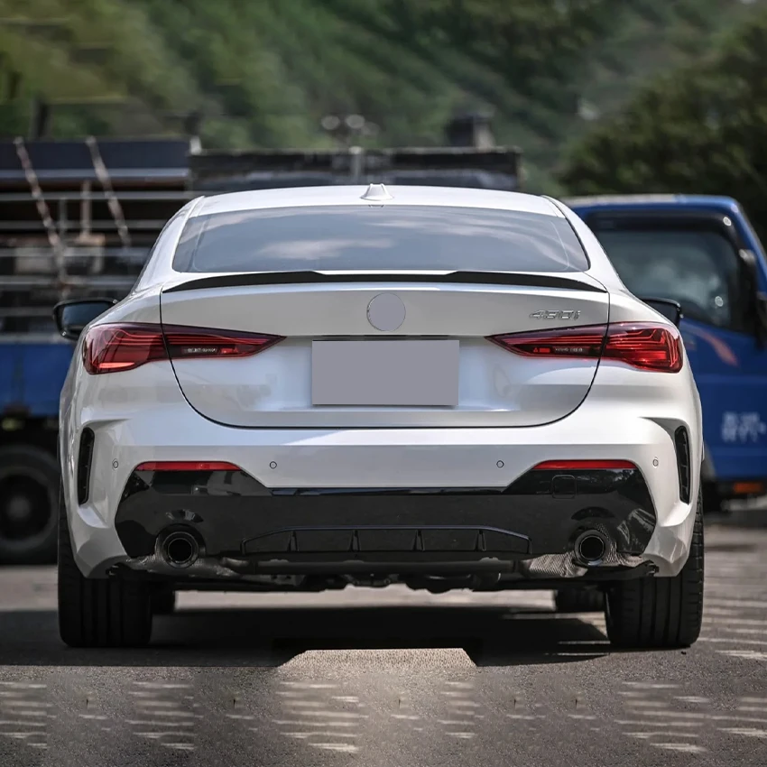 ل 2019-2024 BMW 4 سلسلة G22 420i 430i 420d 430d M440i M440d الخلفية سبويلر الجناح M4 نمط بوديكيت ضبط الجذع الخلفي الذيل الجناح