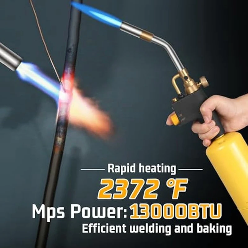 High Intensity Soldering Torch Head,Portable Trigger Start MAPP Torch Head,Welding Torch for MAP Pro MAPP Propane Tank