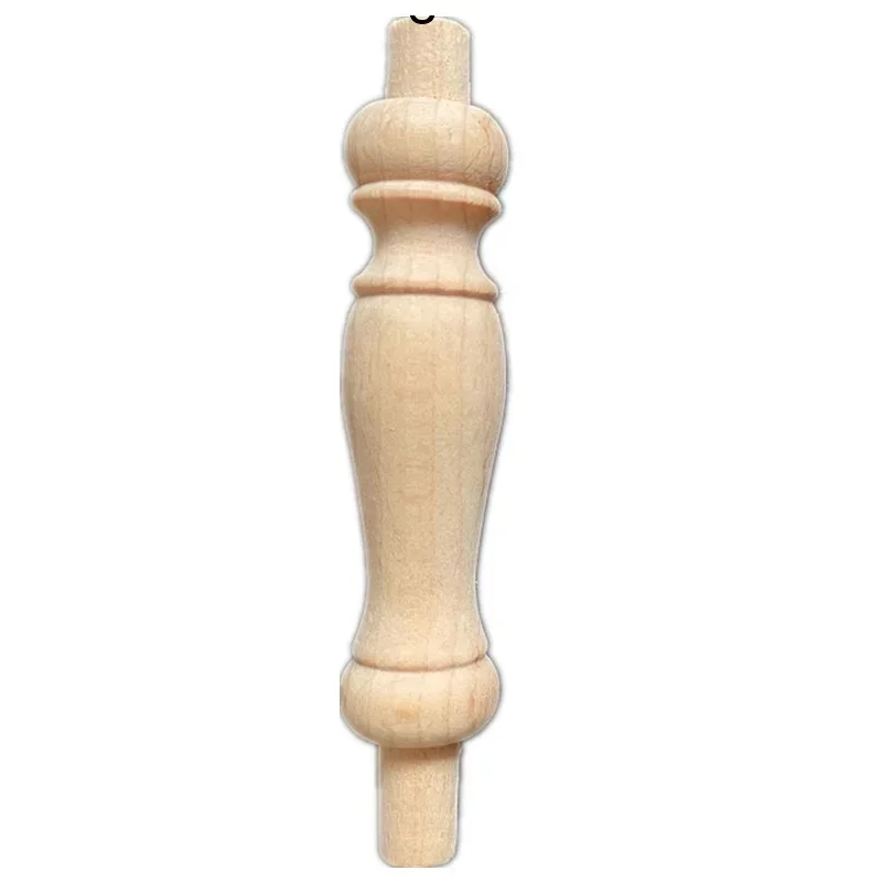 5PCS 9.5cm Wood Wood Furniture Applique Door God Stage Stigma Pillar Decoration Accessories Creative Home Figurines Miniatures