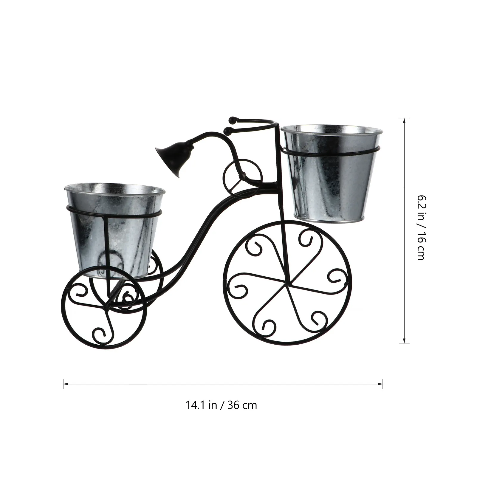 1Pcs Sturdy Iron Bike Design Flower Rack Multi Use Plant Stand Flowerpot Holder Garden Decoration Bike Shape Planter Indoor