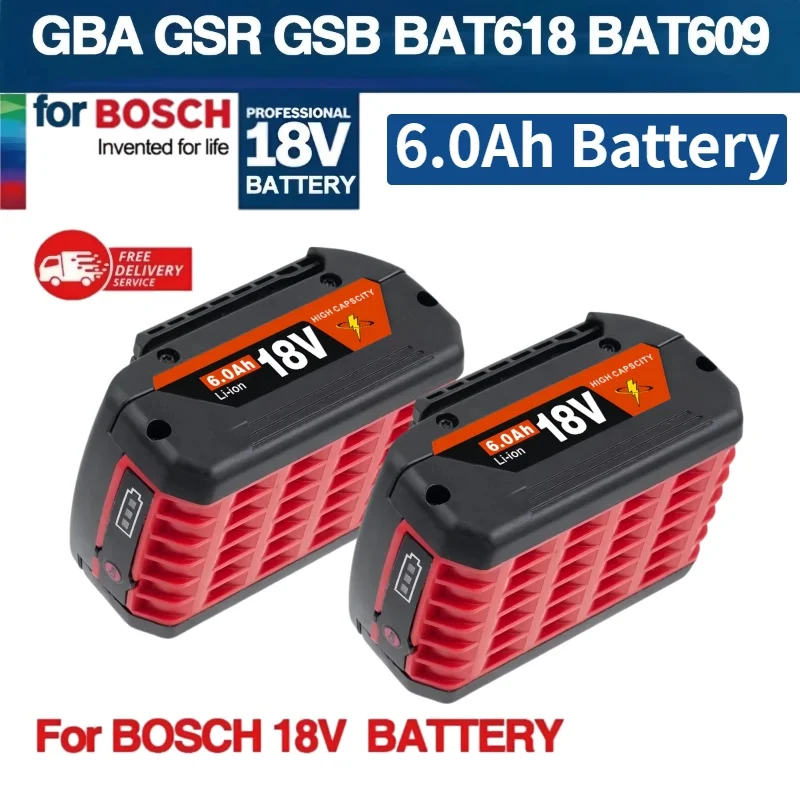 

For Bosch professional 18V 10.0AH Li-ion batteryBAT610G+AL1820CVreplacement with LED & for Bosch quick charger 14.4V-18V