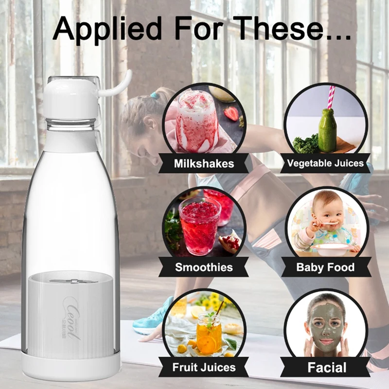 300ML Quick Juicing Portable Blender Rechargeable Juices Cup Smoothie Mini Handheld Fruit Mixer