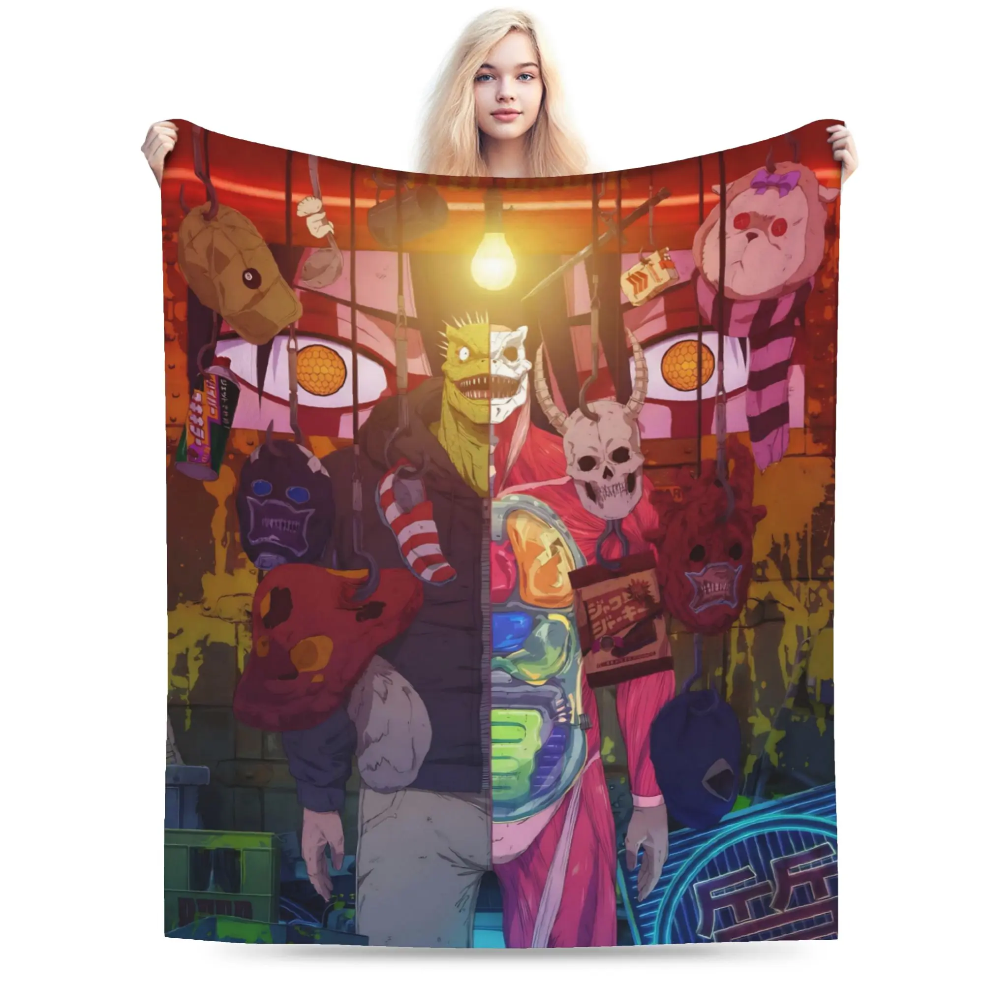 Dorohedoro Anime Blanket Super Soft Cozy  Throw Blankets for Sofa 50x60 Inch Multi-size Bedding Throws