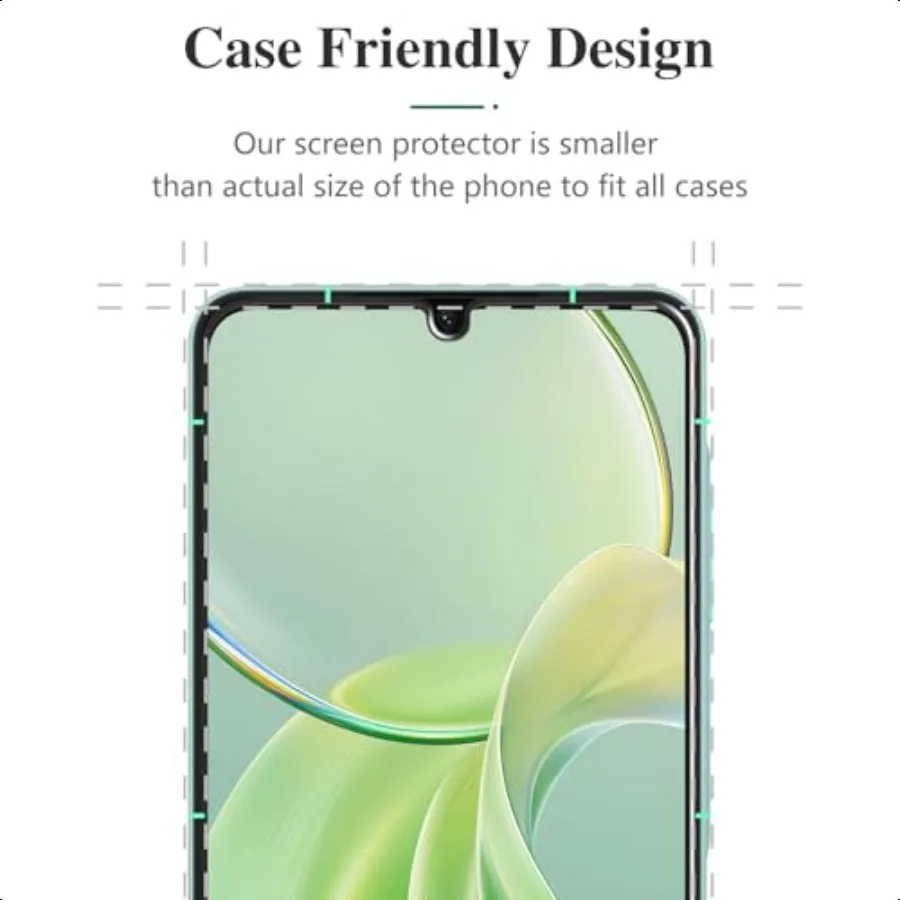 Confezione da 3 pellicole protettive per Samsung Galaxy A06 Pellicola in vetro temperato 9H HD trasparente resistente ai graffi senza bolle per Galaxy A06 Scr