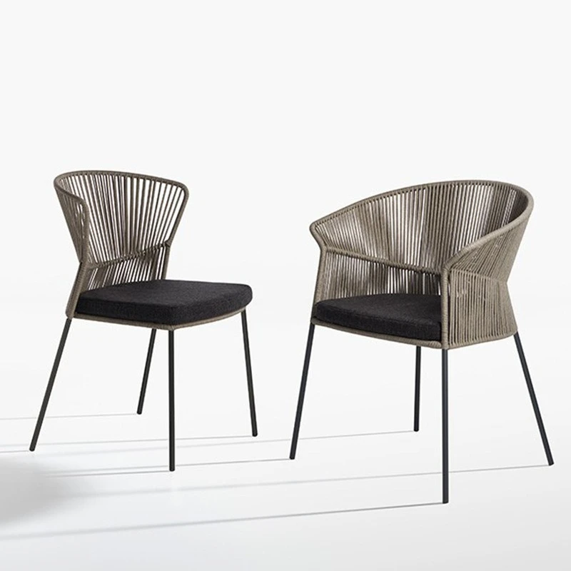 

Outdoor table and chair courtyard large apartment villa large terrace teak round table outdoor open-air waterproof