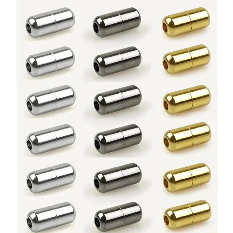 10-40Pcs Elastic Laces Clasps Metal Capsule Lock Buckles Tip End No Tie Shoelaces Tieless Elastic Lazy Shoelace Accessries