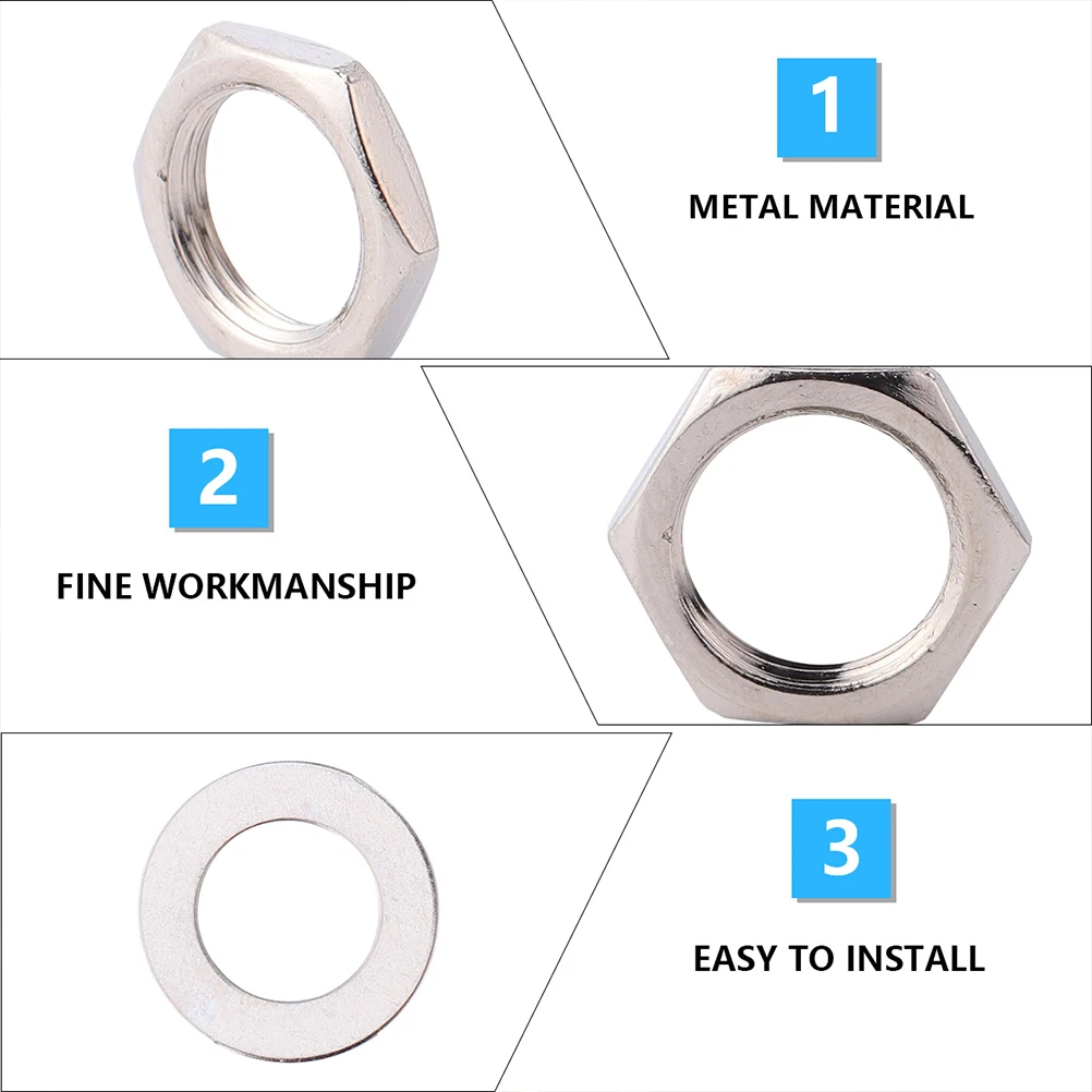 

Potentiometer Nut Guitar Nuts and Washers Electirc Guitars Tail Peg Jack Electric Pads Pots Stainless Steel Component