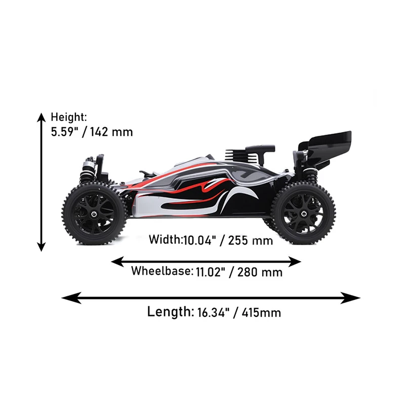 Nitro Powered Rc Car Hot Sale VRX Racing RH1007ZE SPIRIT  1/10 Scale 4WD Two Speed Buggy Radio Control Toys for Children Adults
