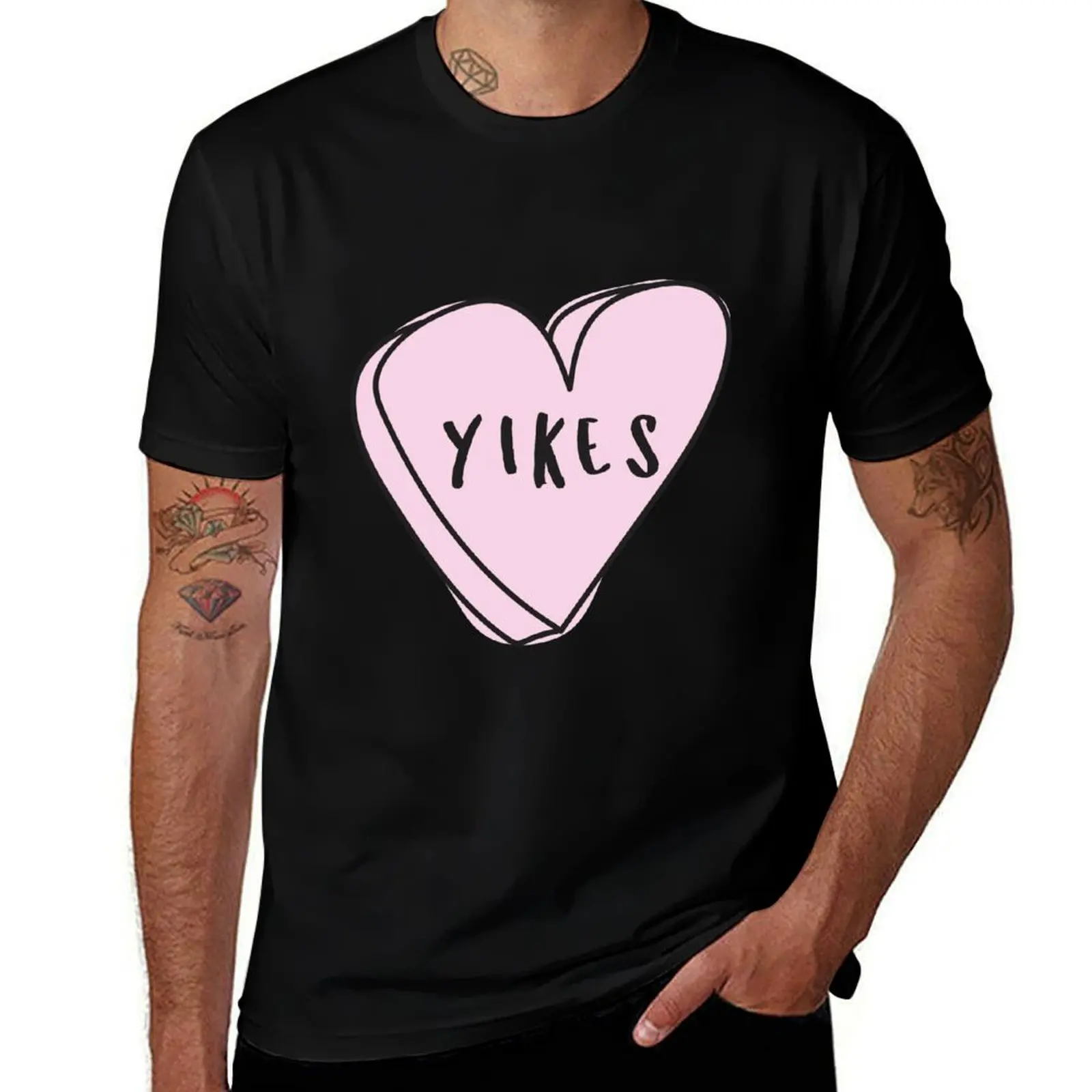 YIKES ? Sassy Conversation Heart T-Shirt man graphic t shirt T-Shirt