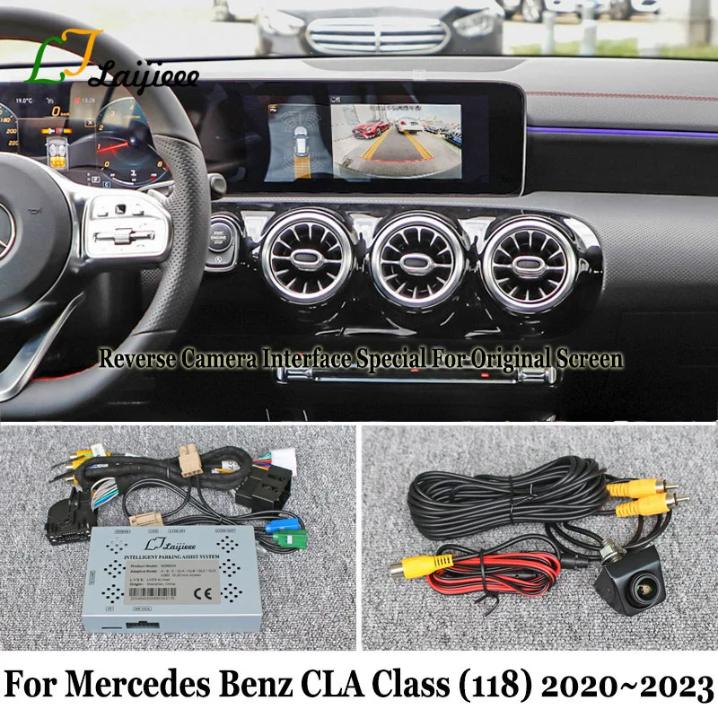 

For Mercedes Benz CLA Class C118 X118 2020 2021 2022 2023 Original Screen HD Rearview Back Up Reversing Camera & Interface Kit