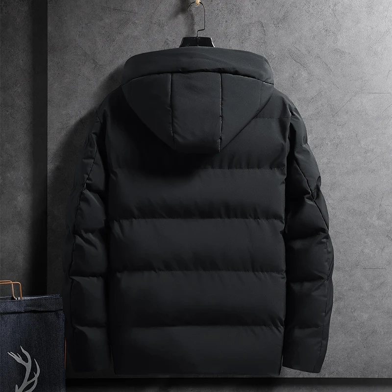 Chaqueta gruesa con capucha para hombre, abrigo cálido de forro polar, prendas de vestir, novedad de 2019, envío directo, invierno, 288