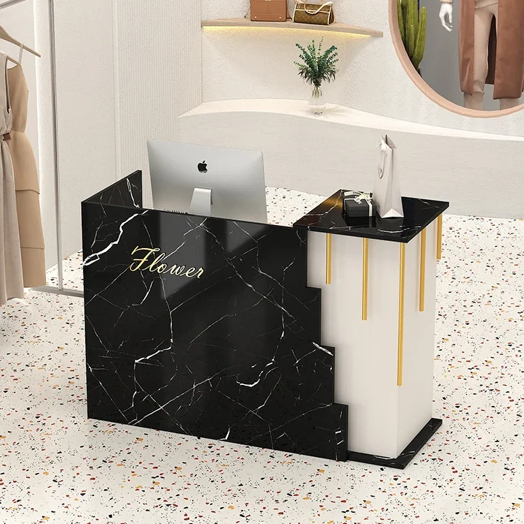 Checkout page store small clothing store bar beauty manicure light luxury simple front desk reception