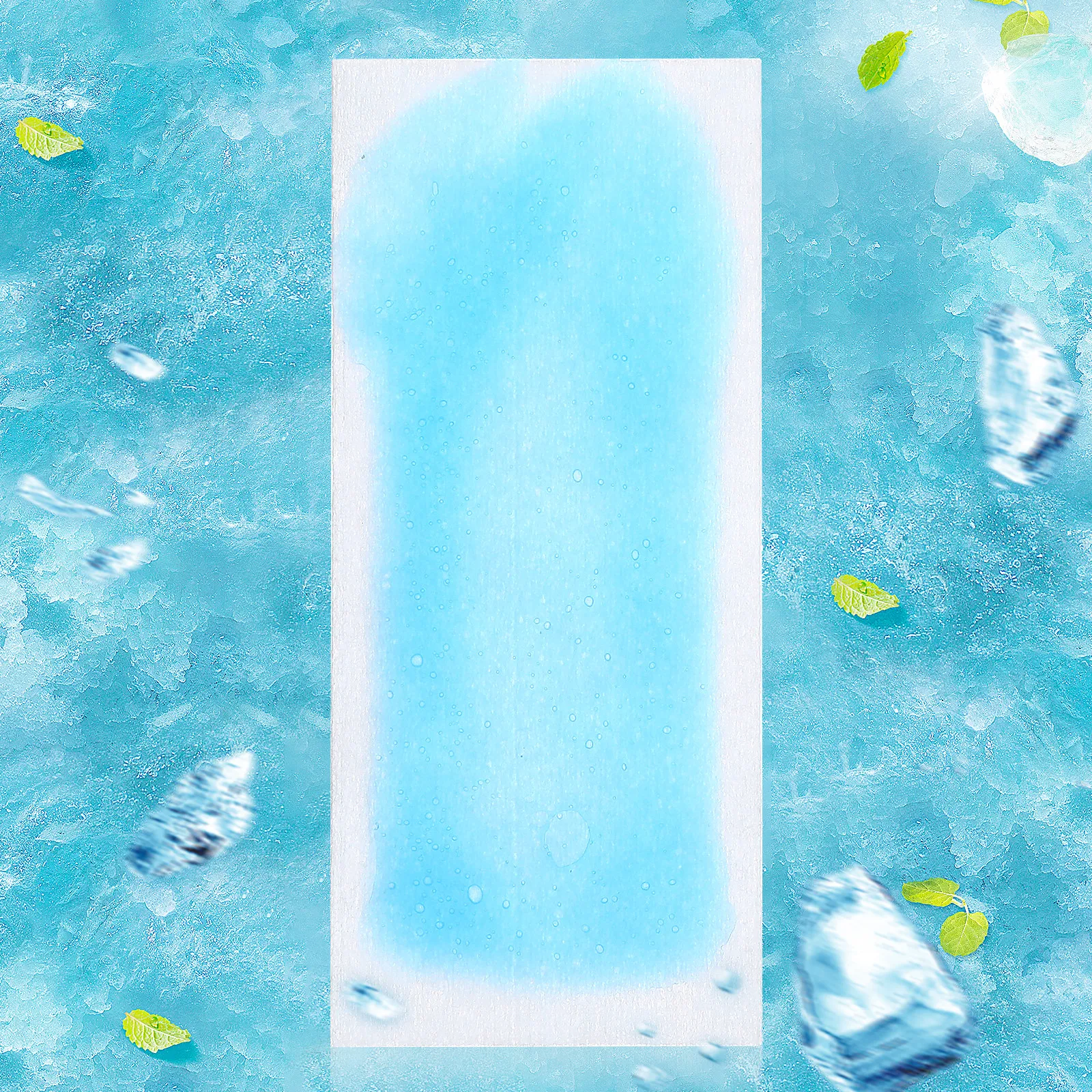 

40Pcs Blue Cooling Patches - Portable Anti-Heatstroke Cold Pastes, Safe for Infants & Adults, Summer Fever Relief & Instant