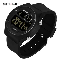 Fashion SANDA Top Brand Military Sports Outdoor Mens Clock Digital Wristwatches Shockproof Countdown Waterproof Hour Watches