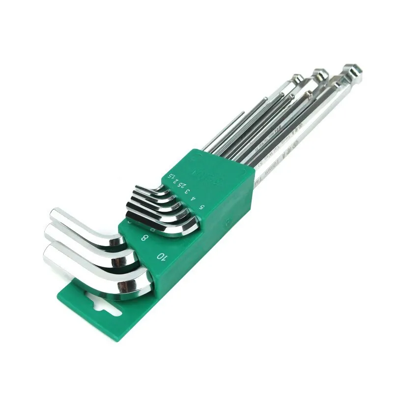 LAOA Mirror S2 Allen Wrench Screwdriver Set 9PCS Mirror lengthened ball head Allen Wrench