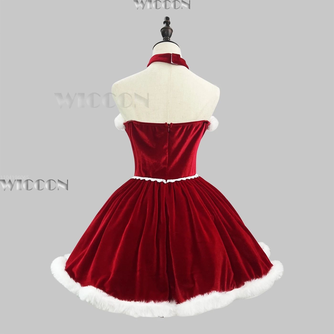 فستان سنوي مثير للعام الجديد لعام 2026 فستان المشاهير للنساء الأميرة وأداء عيد الميلاد مقاس كبير فستان مخملي طقم كيب نافيداد كرنفال #5