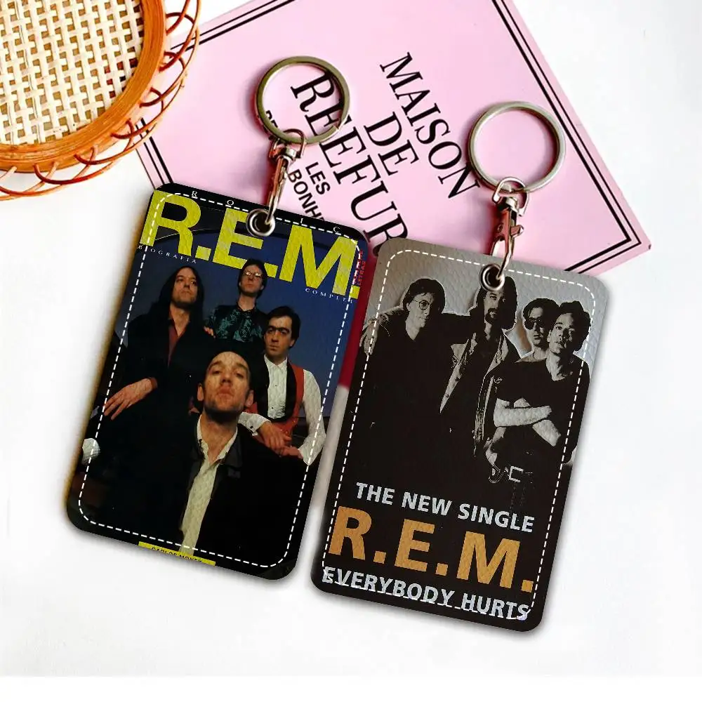 الكلاسيكية R-REM الفرقة 1 قطعة INS الإبداعية الكرتون طالب الحرم الجامعي حامل بطاقة لبطاقة وجبة ، بطاقة الحافلة ، بطاقة العمل ، الخ