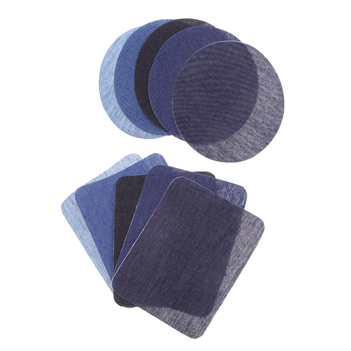 

1Set Denim Elbow Patches Blue Color for Sweaters Shirts Jeans Jackets Knee Sleeve Clothing Repair Stickers Multi-Shape