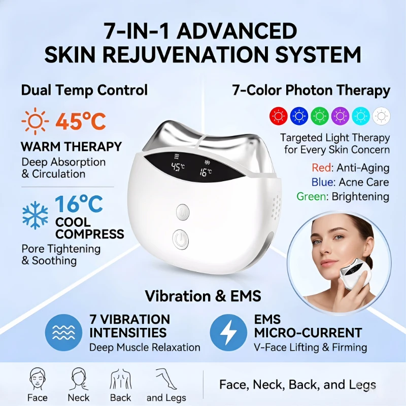 

2026 new facial and neck beauty massage for relaxation, beauty, hot and cold pressing, firming and youthfulness