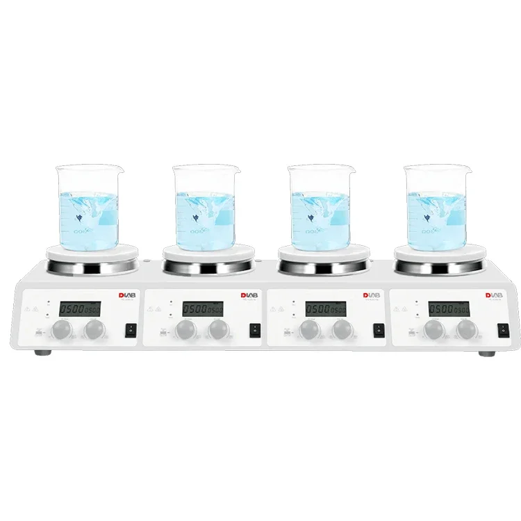 

MS-H340-S4 340℃ 4-position hotplate magnetic stirrer heating plate with 4 stirring positions