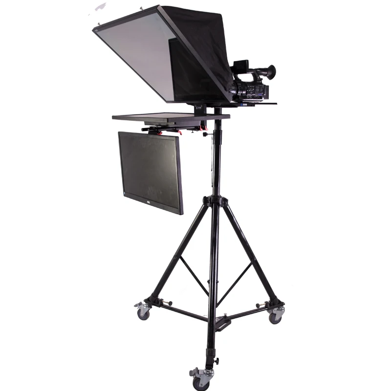 Teleprompter da Studio vocale e di trasmissione a doppio schermo TS2200 per presa di fabbrica di Laptop sport dal vivo di alta qualità da 22 pollici