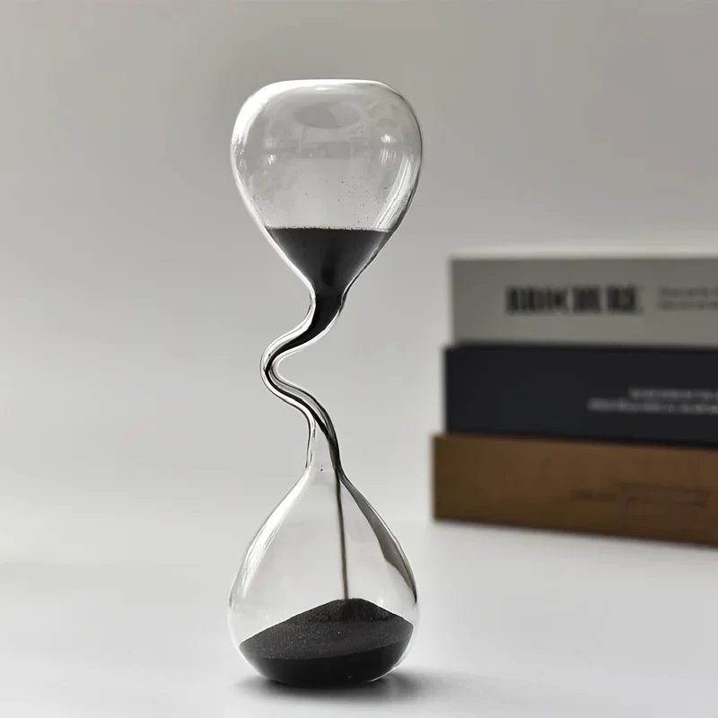 Unique Hourglass Decor - Creative Thin Neck Design, No Timing, Elegant Home Accessory for Living Room, Office, or Study