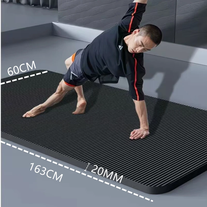 183x60 اليوغا حصيرة الرياضة اللياقة البدنية رغوة مريحة 20 مللي متر سميكة اليوغا حصيرة الرياضة اليوغا وبيلاتيس بساط جمباز عدم الانزلاق رشاقته #2