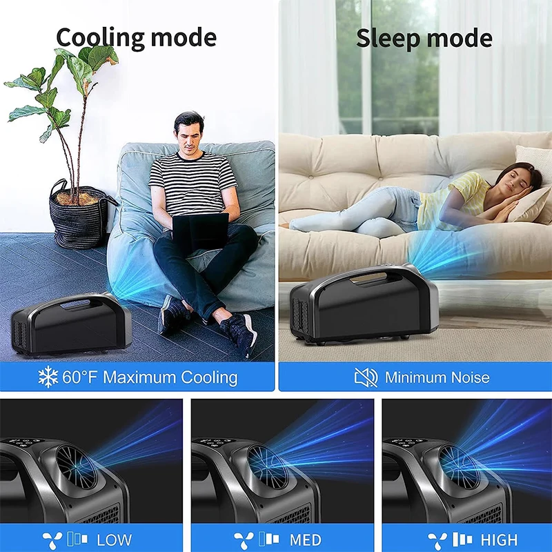 Mini Ar Condicionado Portátil, Freon Camper, 12V, 24V, Caravan, Ar Condicionado para Carro, Barraca, RV, Caminhão, Estacionamento