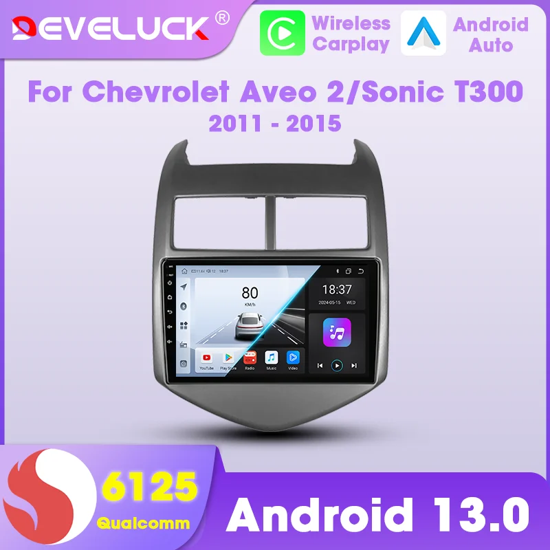 

Car Radio for Chevrolet Aveo 2 Sonic T300 2011 2012 2013 2014 2015 Multimedia Player Carplay Android Auto 4G Intelligent Systems