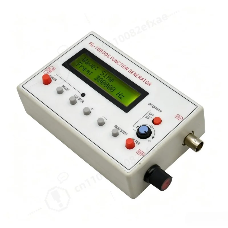 FG-100 DDS Function Signal Generator, 1Hz-500KHz Sine Square Triangle Waveform Generator, Electronic Lab Test Equipment