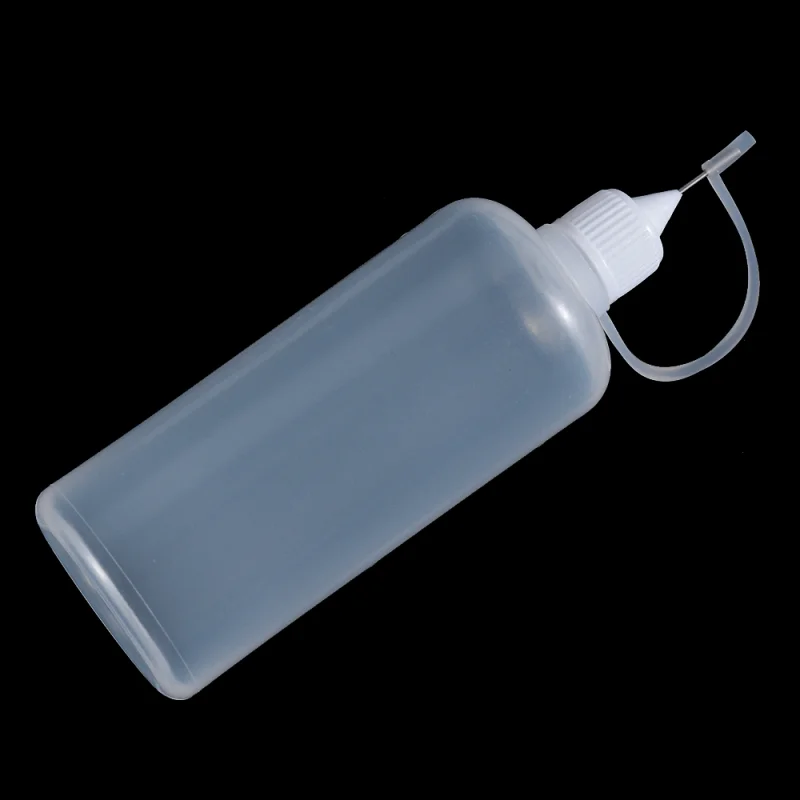 Aplicador de pegamento de punta de aguja reutilizable, botella de plástico para papel Quilling, herramienta de álbum de recortes artesanal, 5
