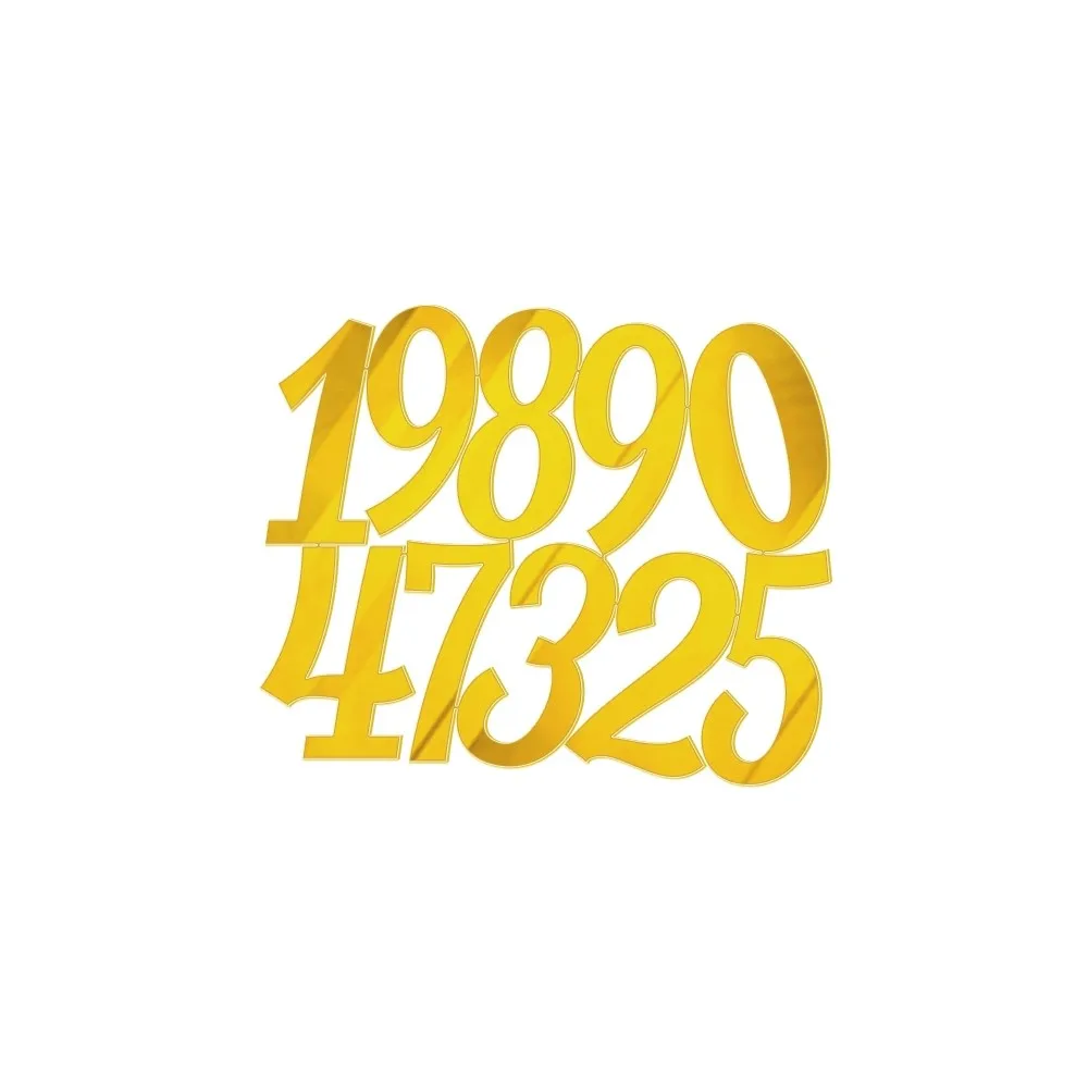 1 Set Goldene Acryl 26 Englische Buchstaben und Zahlen Tortendekoration für Geburtstag Hochzeit Party Personalisierte DIY Kuchen-Deko-Zubehör – Detail 9